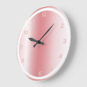 Rose Gold Pink Foil Metallic Look Girly Decor Grote Klok (Hoek)