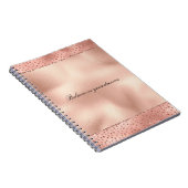 Rose Gold Pink Glam Glitter Dots       Notitieboek (Rechterzijde)
