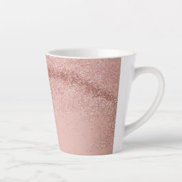 Rose Gold Pink Glitter Latte Mug Mok