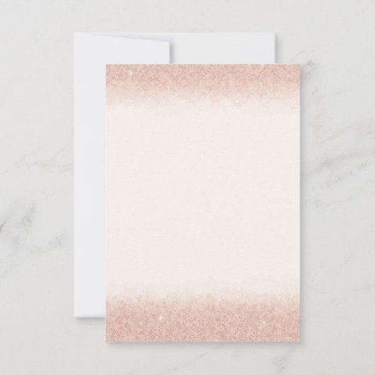 Rose gold Retirement Party  Bedankkaart (Achterkant)