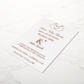 Rose Gold Rings Minimalist Save The Date Card Folie Uitnodiging (Gedraaid)