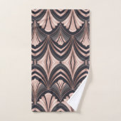 Rose Gold Romance Neo Art Deco Fan Design Bad Handdoek (Handdoek)