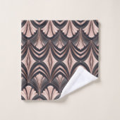 Rose Gold Romance Neo Art Deco Fan Design Bad Handdoek (Wasdoekje)