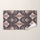 Rose Gold Romance Neo Art Deco Fan Design Bad Handdoek (Handdoek)