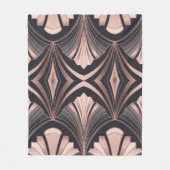 Rose Gold Romance Neo Art Deco Fan Design Fleece Deken (Voorkant)