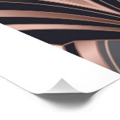 Rose Gold Romance Neo Art Deco Fan Design Perfect Poster (Hoek)