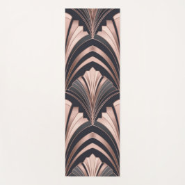 Rose Gold Romance Neo Art Deco Fan Design Yogamat