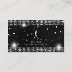 Rose Gold Salon Kapper Scharen Zilveren Lovertjes Visitekaartje