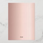 Rose gold script modern Sweet 16 Folie Uitnodiging (Achterkant)