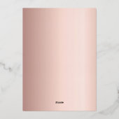 Rose gold script stars modern Sweet 16 Folie Uitnodiging (Achterkant)