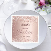 Rose gold script Sweet 16 Servet