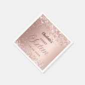 Rose gold script Sweet 16 Servet (Hoek)