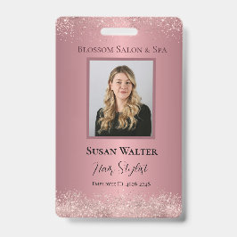Rose Gold Signature Elegantie Personeels-ID's Badge
