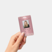 Rose Gold Signature Elegantie Personeelsidentifica Badge (Handheld)