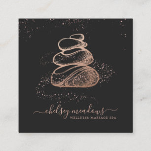 Rose Gold Signature Spa Logo   Vierkant Zakelijk Vierkante Visitekaartje