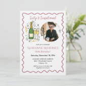 Rose Gold Sixty & Sensational Photo 60th Birthday  Kaart (Staand voorkant)