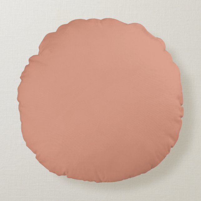 Rose Gold Solid, Modern, Simple Rond Kussen (Voorkant)