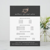 Rose Gold Spa-logo | Prijsfolder (Staand voorkant)