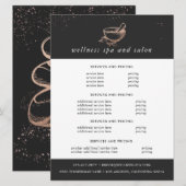 Rose Gold Spa-logo | Prijsfolder (Voorkant / Achterkant)