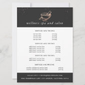 Rose Gold Spa-logo | Prijsfolder (Voorkant)