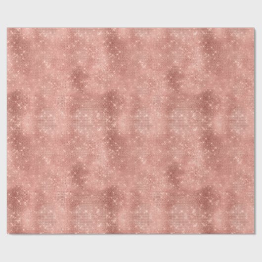 Rose Gold Sparkle Christmas Cadeaupapier (Vlak)