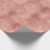 Rose Gold Sparkle Christmas Cadeaupapier (Hoek)
