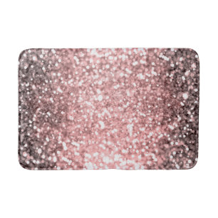 Rose Gold Sparkle Lights Girls Glittery Sparkly Badmat