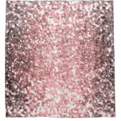 Rose Gold Sparkle Lights Girls Glittery Sparkly Douchegordijn (Voorkant)