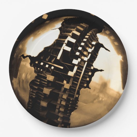 Rose Gold Steampunk Papieren Bordje (Voorkant)