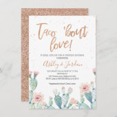 Rose Gold Taco ''bout Love Koppels bruiloft Kaart (Voorkant / Achterkant)