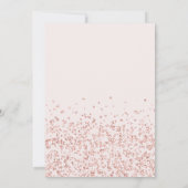 Rose Gold Thank You Confetti Heart Script Bedankkaart (Achterkant)