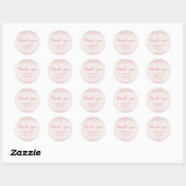 Rose Gold Thank You Confetti Heart Sticker (Vel)