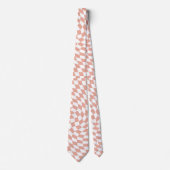 Rose Gold Trouwcollectie Geruit Stropdas (Voorkant)