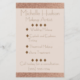 Rose Gold Visagist Schoonheidssalon Flyer