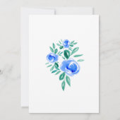 Rose gold Watercolor rose Baby boy Kaart (Achterkant)