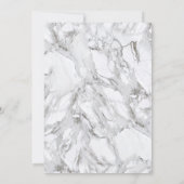 Rose Gold  We Eloped Script Marmer Ontvangstkaartj Kaart (Achterkant)