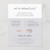 Rose Gold Whisk Bakery Bedrijfsheropening Flyer (Voorkant)