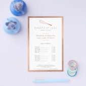 Rose Gold Whisk Bakkerij Halve Pagina Flyer (Enkel)