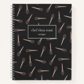 Rose Gold Whisk Pattern | Chef Catering Recipe Notitieboek (Voorkant)