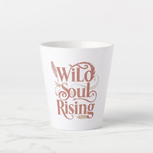Rose Gold Wild Soul Rising Free Spirit Latte Mok (Voorkant)