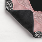 Rose Goud Abstracte Golf Moderne Goud Glam Trend Muismat (Hoek)