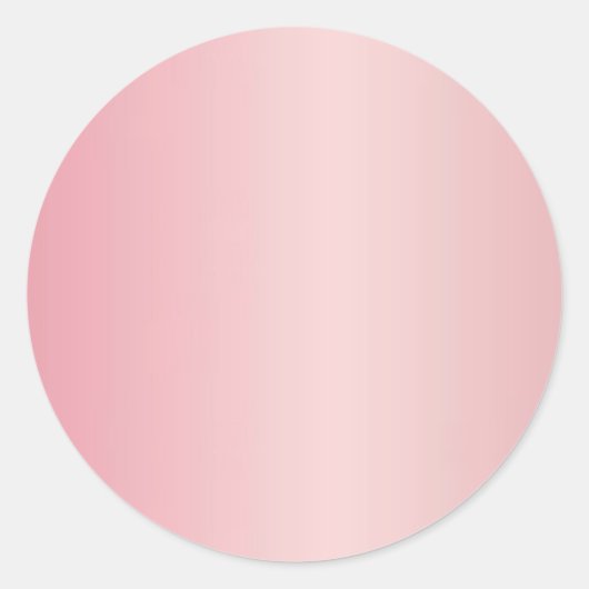 Rose Goud Blank Voeg Uw Tekst Monogram Naam Logo Ronde Sticker (Voorkant)