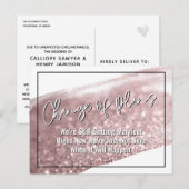 Rose Goud Borstel Wijziging Van Plannen Uitgesteld Briefkaart (Voorkant / Achterkant)