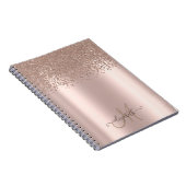 Rose Goud Diamanten Monogram Notitieboek (Rechterzijde)