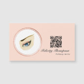 Rose Goud en Blush Roze Visagist QR Code (Voorkant)