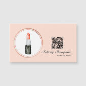 Rose Goud en Blush Roze Visagist QR Code (Voorkant)