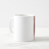 Rose Goud en Zilver Glitter Monogram Koffiemok (Voorkant links)