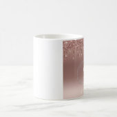 Rose Goud en Zilver Glitter Monogram Koffiemok (Center)