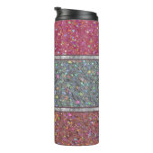 Rosé goud | Faux Glitter Thermosbeker (Geroteerd rechts)