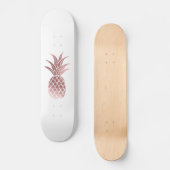 Rose Goud Folie Ananas Skateboard (Voorkant)